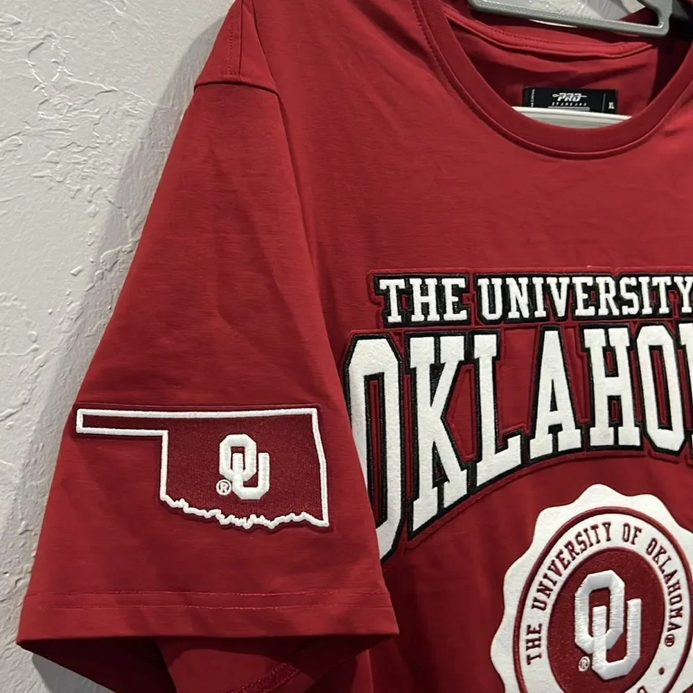 🔥🏈 University of Oklahoma SOONERS Embroidered Quality College Tee XL - PERFECT